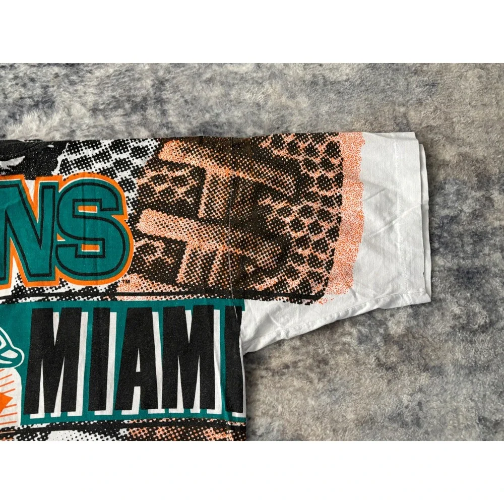 Vintage Miami Dolphins Magic Johnson T's All Over Print T‎ Shirt Mens XL - Picture 15 of 16